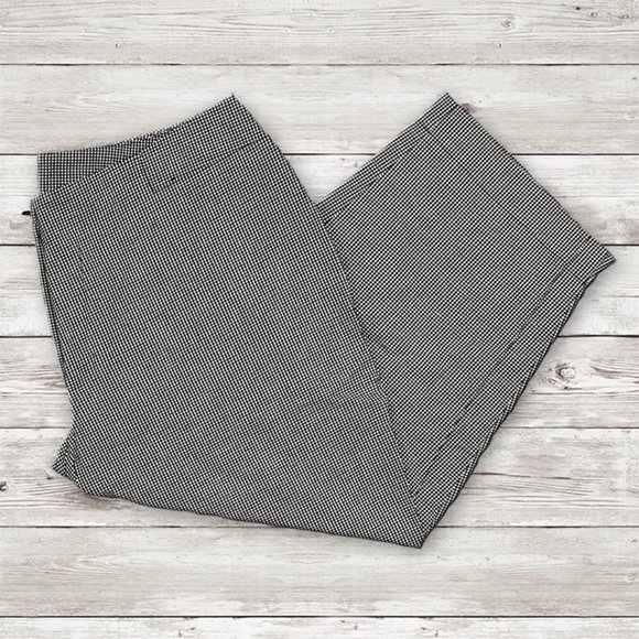 Y2K Vintage Lane Bryant Venezia Black & White Gingham Check Capri Pants - Picture 2 of 3